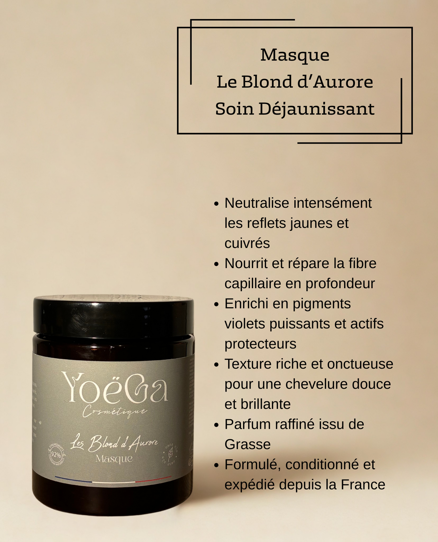 Masque déjaunissant "Le Blond d'Aurore"